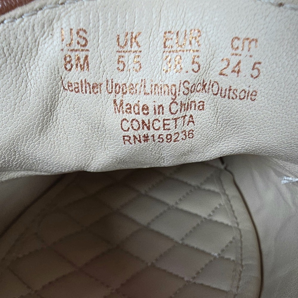 J McLaughlin Brown Concetta Woven Leather Penny Loafers Womens Size 8 Old Money - Picture 8 of 9